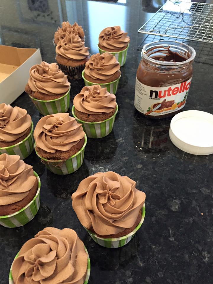 nutella, nutella cupcakes, cupcakes, hazelnuts, baking with nutella