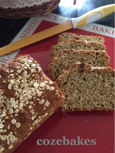 brown bread, oats, porridge bread, homemade brown bread, easy brown bread, baking bread, no proving bread recipe, brown bread recipe