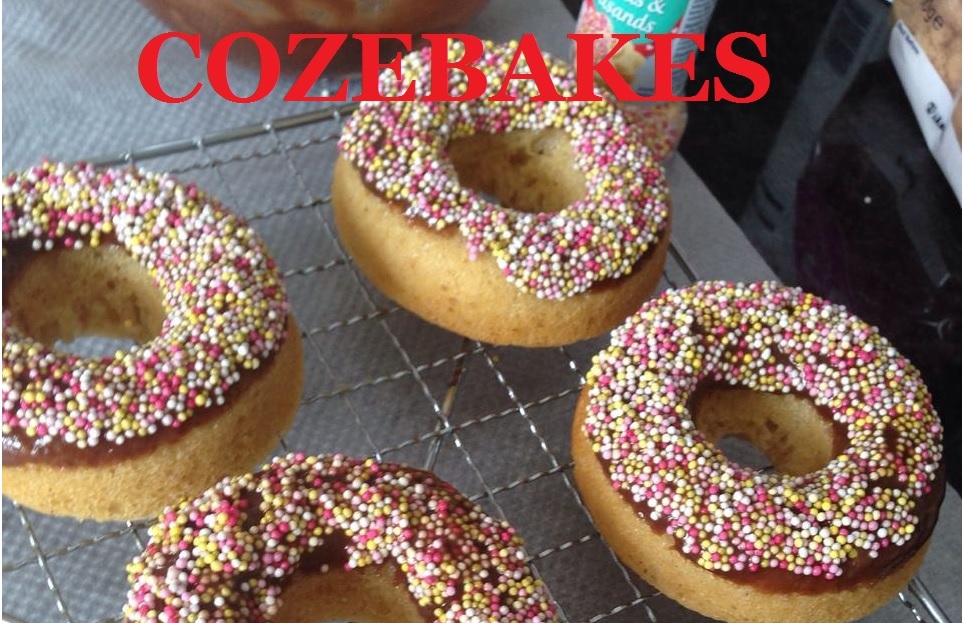 doughnuts, baked doughnuts, low fat doughnuts, cozebakes, no fry doughnuts, bake with kids, 