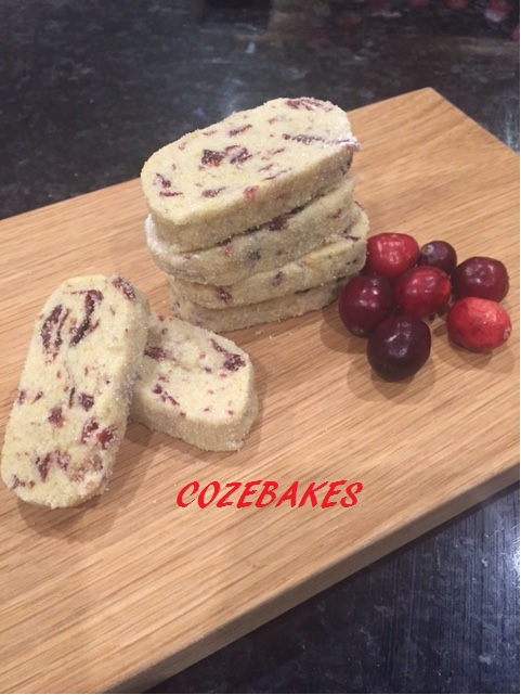 shortbread, shortbread cookies, orange cranberry cookies, simple shortbread recipe, cozebakes