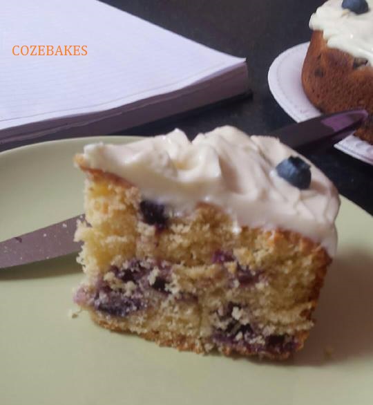 lemon blueberry, madeira cake, lemon madeira, lemon blueberry madeira, cream cheese, cream cheese frosting, cozebakes