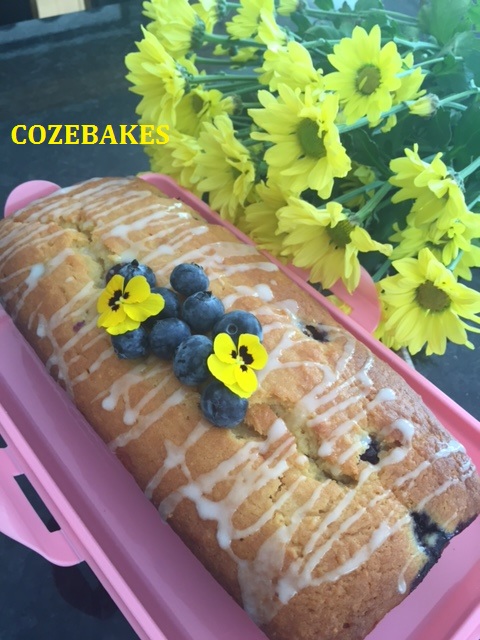 blueberry lemon honey cake, loaf cake, cozebakes, simple cake recipe, baking, tea time treats, afternoon tea