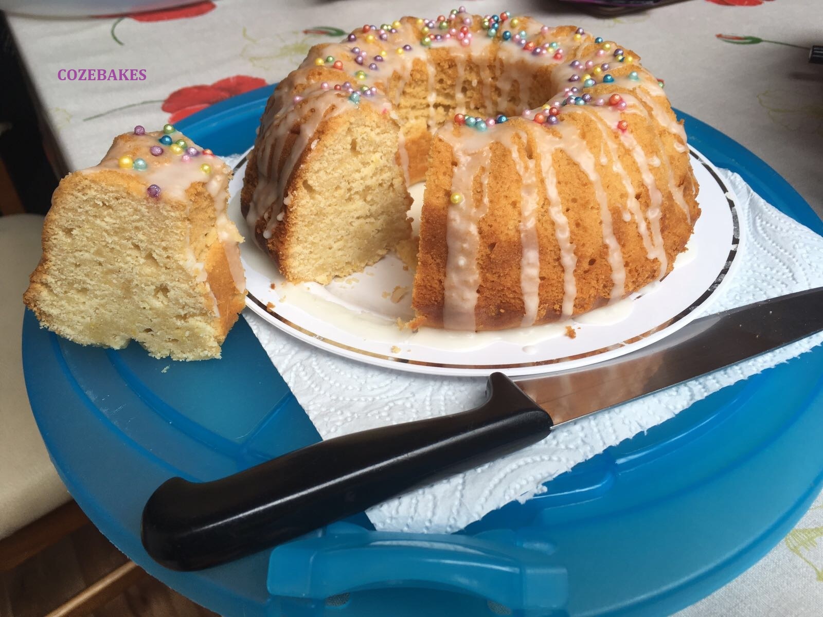 lemon and honey bundt cake, bundt cakes, bundt cake recipe, cozebakes, afternoon tea cake