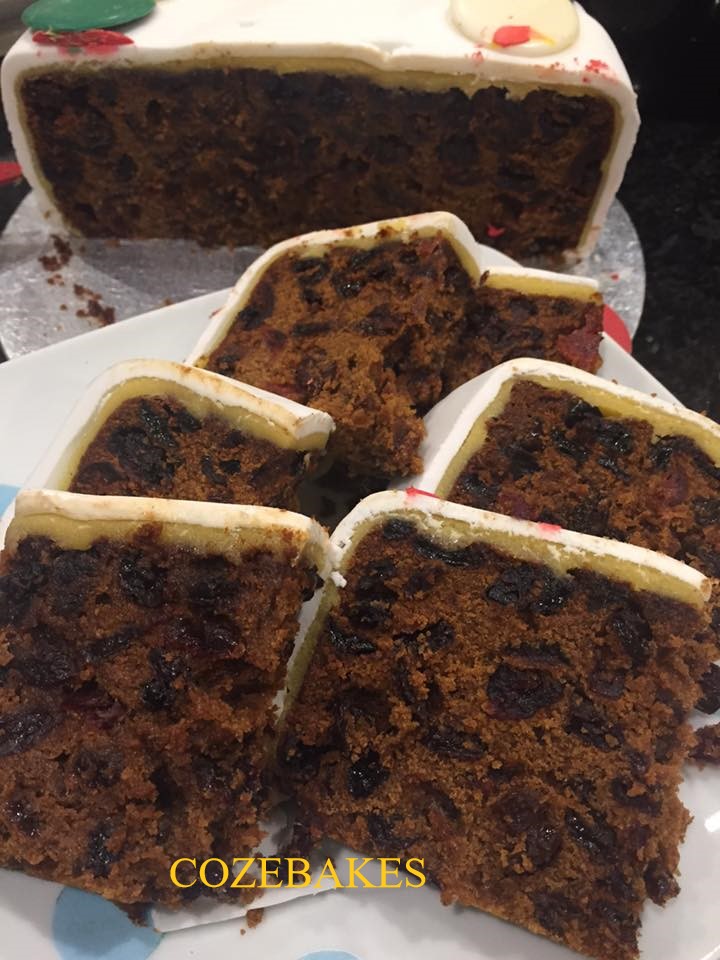 christmas cake, celebration cake, fruit cake, gluten free fruit cake, cozebakes